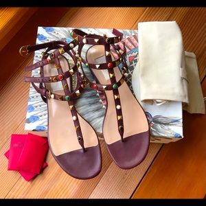 Valentino Rockstud Gladiator Sandals